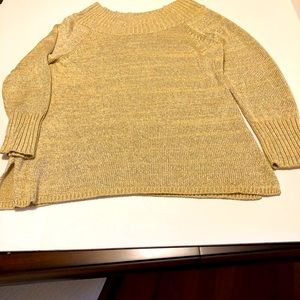 Gold metallic sweater Chico’s